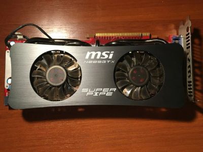 Лот: 7196643. Фото: 1. MSI N285GTX SuperPipe OC 1024Mb... Видеокарты