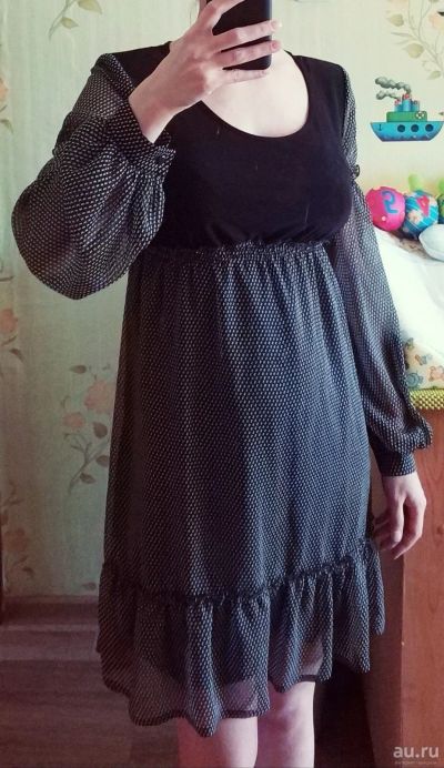 Лот: 13052452. Фото: 1. Старомодное платье из шифона. Платья