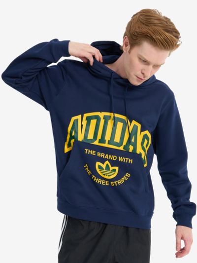 Лот: 25193229. Фото: 1. Худи мужское adidas VRCT, Синий. Другое (спортивная одежда)