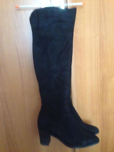 Лот: 8182204. Фото: 1. Ботфорты зимние б/у, р 40. Сапоги