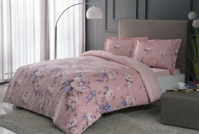 Лот: 19034750. Фото: 1. КПБ (TAC) "Rain pembe сатин normal... Постельное бельё