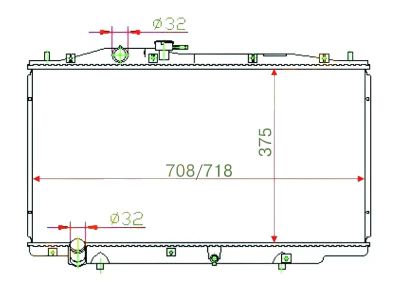Лот: 3778952. Фото: 1. Радиатор honda inspire 2003-2007... Двигатель и элементы двигателя