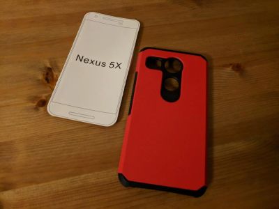 Лот: 10988647. Фото: 1. Кейс Nexus 5x красный 2х слойный. Чехлы, бамперы