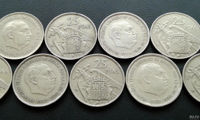Лот: 17447242. Фото: 1. Испания ( 25 ptas ) 12 монет -... Европа