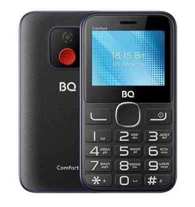 Лот: 18210892. Фото: 1. Телефон BQ 2301 Comfort, черный. Кнопочные мобильные телефоны