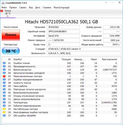 Лот: 8755614. Фото: 1. HDD Hitachi 500 Gb HDS721050CLA362... Жёсткие диски (HDD)