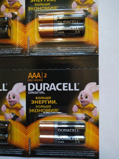 Лот: 15770947. Фото: 1. Батарейки AAA Duracell Original... Батарейки, аккумуляторы, элементы питания