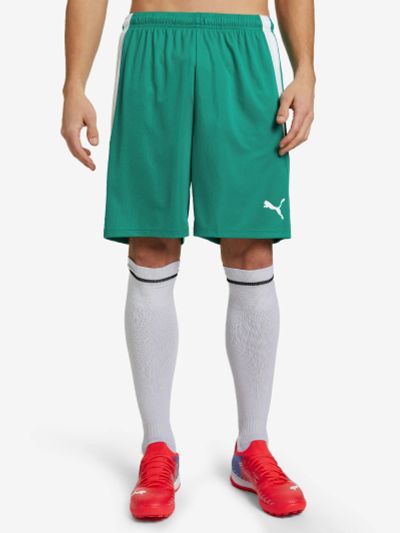 Лот: 25069171. Фото: 1. Шорты мужские PUMA teamLIGA, Зеленый. Шорты