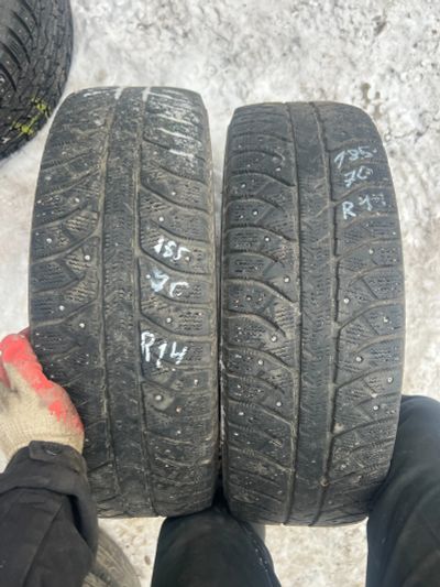 Лот: 24871948. Фото: 1. (2шт)185-70-14 Bridgestone Ice... Шины