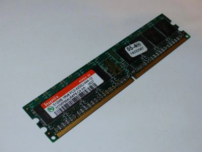 Лот: 3596461. Фото: 1. Память HYNIX 512mb DDR 1Rx8PC2-4200U-444-12. Оперативная память