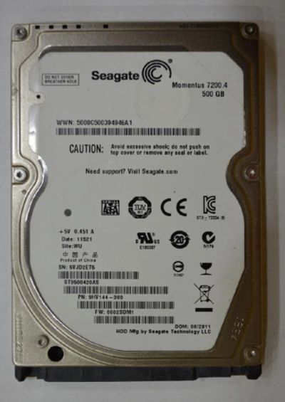 Лот: 4638751. Фото: 1. Жёсткий диск Seagate 500GB. Жёсткие диски (HDD)