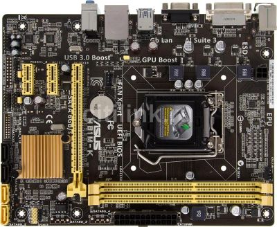 Лот: 5364283. Фото: 1. Материнская плата ASUS H81M-K... Материнские платы