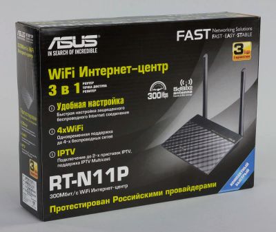 Лот: 10485609. Фото: 1. Роутер ASUS rt-n11p. Маршрутизаторы (роутеры)