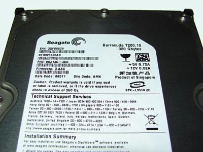 Лот: 11845748. Фото: 1. seagate barracuda 7200.10 300gb. Жёсткие диски (HDD)