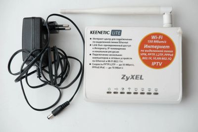 Лот: 12588347. Фото: 1. Wifi роутер ZyXEL keenetic lite. Маршрутизаторы (роутеры)