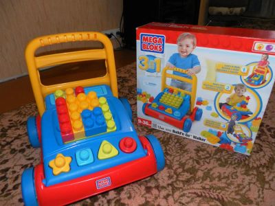 Лот: 3684928. Фото: 1. Каталка-ходунки MEGA BLOKS 3 в... Ходунки, прыгунки, качели