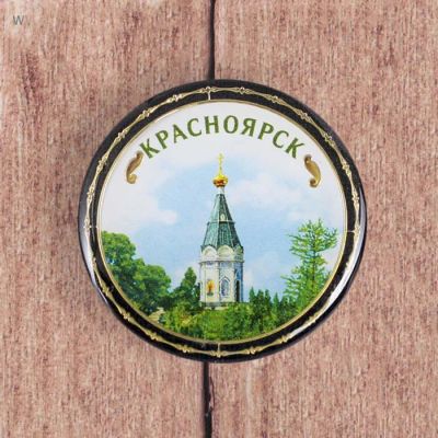 Лот: 10866502. Фото: 1. Значок Красноярск металлический. Сувенирные мелочи