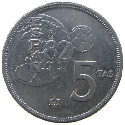 Лот: 3492430. Фото: 1. Испания 5 песет 1980. Европа
