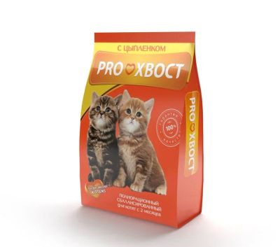 Лот: 15828565. Фото: 1. Сухой корм PRO Хвост для котят... Корма