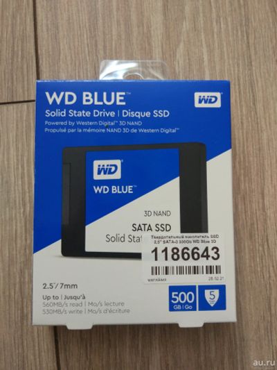 Лот: 17690083. Фото: 1. Новый WD Blue SSD 500GB SATA III... SSD-накопители