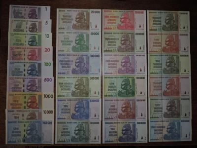 Лот: 5659837. Фото: 1. Доллары Зимбабве 2007-2008гг UNC... Африка