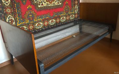 Лот: 15555318. Фото: 1. Кровать панцирная с ватным матрасом... Кровати
