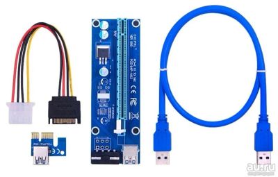 Лот: 17856930. Фото: 1. Райзер riser VER006 Molex 60 см. Шлейфы, кабели, переходники