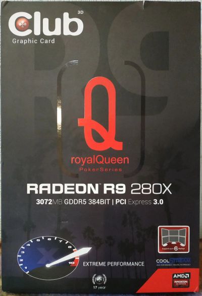 Лот: 17284904. Фото: 1. Видеокарта Club-3D Radeon R9 280X. Видеокарты