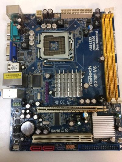 Лот: 8765803. Фото: 1. С гарантией! ASRock G31M-VS после... Материнские платы
