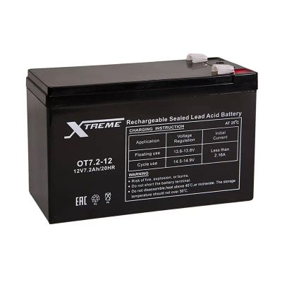 Лот: 20073792. Фото: 1. Xtreme VRLA 12v 7.2Ah (OT7.2-12... Аккумуляторы