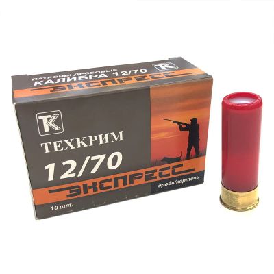 Лот: 25104548. Фото: 1. Патрон 12x70 (ТехКрим) Дробь... Патроны