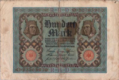 Лот: 7644361. Фото: 1. 100 марок 1920 года Германия. Германия и Австрия