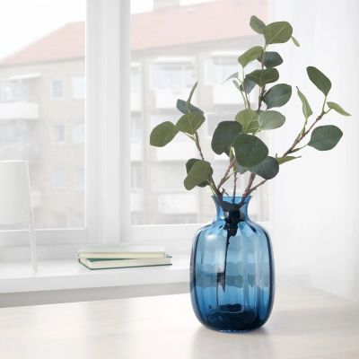 Лот: 19968766. Фото: 1. Ваза, 21 см, синий IKEA Икеа новая. Вазы