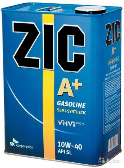 Лот: 8024744. Фото: 1. ZIC A PLUS 10W40 API SM п/с 4... Масла, жидкости