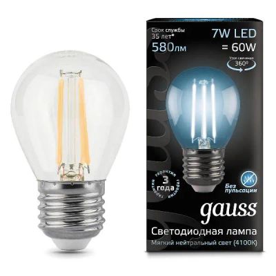 Лот: 24451435. Фото: 1. Светодиодные лампы Gauss Filament... Лампочки