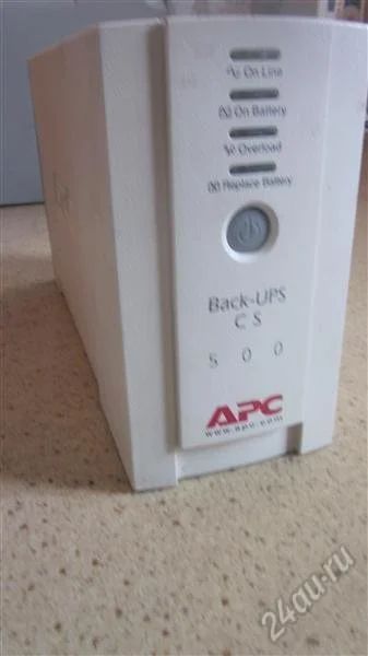 Лот: 1957067. Фото: 1. ИБП APC Back-UPS CS 500VA (требуется... ИБП, аккумуляторы для ИБП