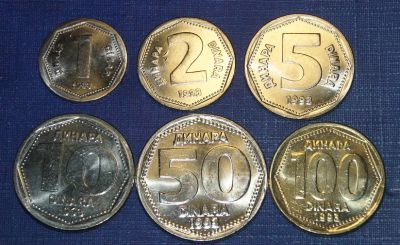 Лот: 7686756. Фото: 1. Югославия набор монет 1993 г... Наборы монет