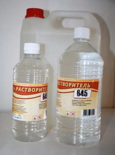 Лот: 12943460. Фото: 1. Растворитель ПЭТ 645 0,45л /25... Краски, лаки, растворитель