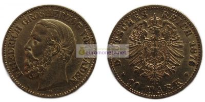 Лот: 19213581. Фото: 1. Германская империя Баден 10 марок... Германия и Австрия