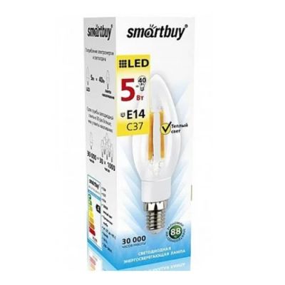 Лот: 8082569. Фото: 1. Лампа светодиодная Smartbuy C37... Другое освещение