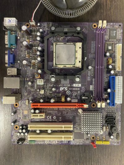 Лот: 24568657. Фото: 1. Материнская плата GeForce6100SM-M. Материнские платы