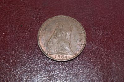 Лот: 24578013. Фото: 1. Великобритания 1 пенни 1964 г. Великобритания и острова