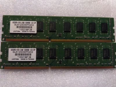 Лот: 13862506. Фото: 1. Две планки DDR3 по 2 ГБ. Оперативная память