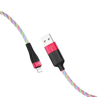 Лот: 21430816. Фото: 1. Кабель USB Hoco U85 Apple, светящийся... Дата-кабели, переходники