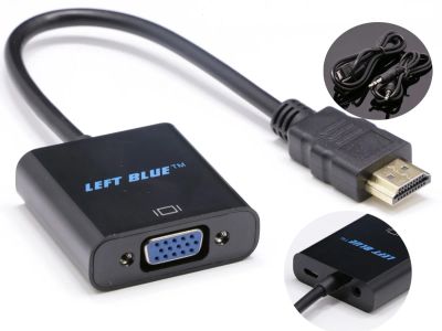 Лот: 10924952. Фото: 1. Hdmi to vga 3.5 mm audio cable... Дата-кабели, переходники