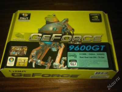 Лот: 1408762. Фото: 1. Видеокарта PCI-E GeForce 9600GT... Видеокарты