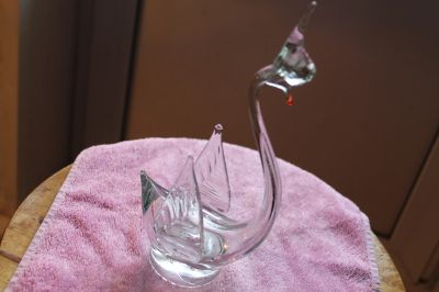 Лот: 14907841. Фото: 1. лебедушка стекло дутое ручная... Фарфор, керамика