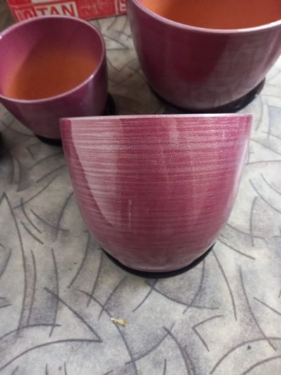 Лот: 19808597. Фото: 1. Горшки керамика комплект 4 шт. Кашпо, горшки, вазоны для цветов