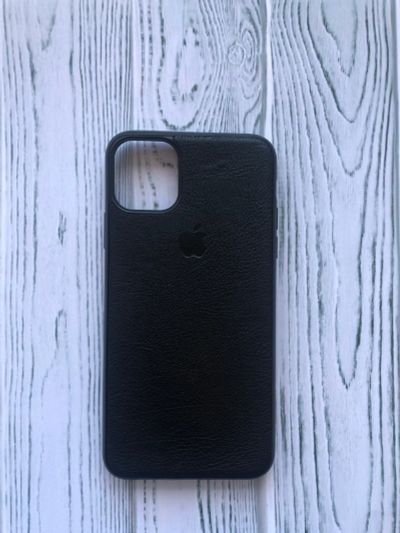 Лот: 15489076. Фото: 1. накладка кожаная с логотипом iphone... Чехлы, бамперы