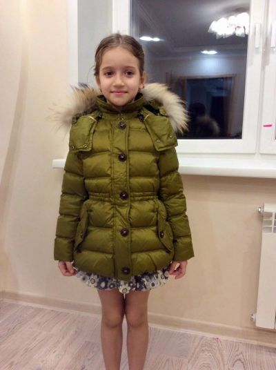 Лот: 12951889. Фото: 1. Пуховик барбери оригинал 6-7 лет. Верхняя одежда
